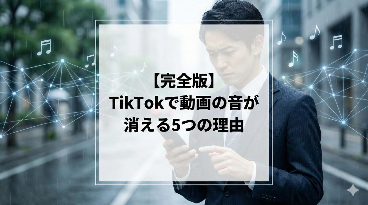 【完全版】TikTokで動画の音が消える5つの理由｜ミュート対策と商用音源のルール
